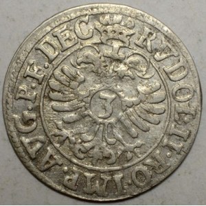 Hanau - Lichtenberg.  Johann Reinhard. 3 krejcar 1604 s tit. Rudolfa II.