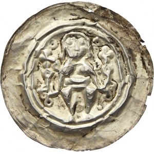 Sasko - Míšeň,  Dietrich Utlačovaný (1197-1221). Brakteát velk ý (45 mm),  min. perf.