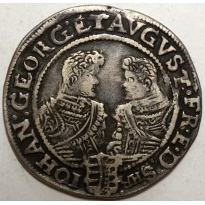 Christian II., Johan, Georg a August (1591-1 611). 1/2 tolar 1610 HR Drážďany. Haupt-tab. 77/5...