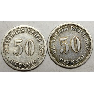 50 pfennig 1875 C, G