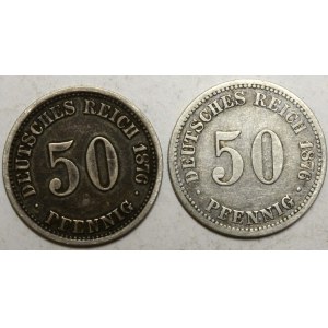 50 pfennig 1876 A, B