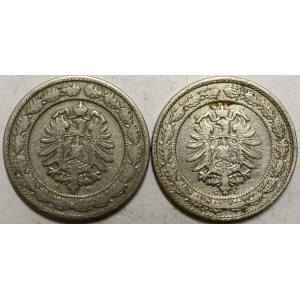 20 pfennig 1887 D, G