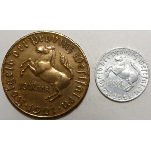 50 pfennig 1921 a 10 M 1921 Stein,  n. hr.
