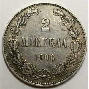 Mikuláš II.  2 markka 1906 L KM-7.2