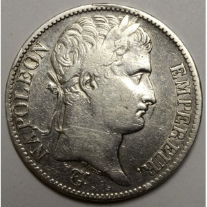 Napoleon I. (1804-14). 5 frank 1809 B. KM-165.2.  dr. škr., dr. hr.