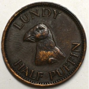 1/2 puffin 1929, původní ražba Tn.-1