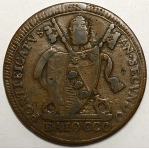 Vatikán.  Pius VII. ( 1800-23). Baiocco 1802 Řím, ro k II. KM-1263