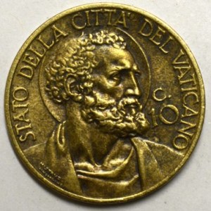 10 centesimi 1940 žlutý kov