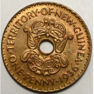 Britská Nová Guinea.  Edward VIII.    1 penny 1936
