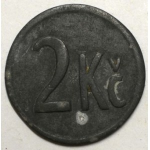 Praha XII. , Jechortova pivnice, hodnota 2 Kč. Zn 20,1 mm.  n. skvrnka