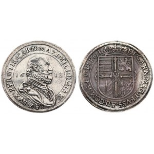 Austria 1 Thaler 1618 Hall Maximilian III (1602-1618) Averse: Large bust facing right...