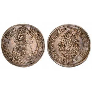 Austria Hungary 15 Krajczar 1677 KB Kremnica. Leopold I(1657-1705). Averse...