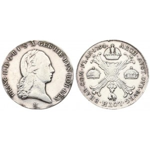 Austria Austrian Netherlands 1 Thaler 1794H Gunzburg. Franz I (1792-1835). Averse...