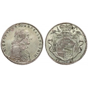 Austria SALZBURG 1/2 Thaler 1797 M Hieronymus(1772-1803). Averse: Bust right. Averse Legend...