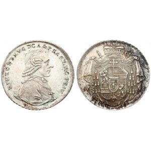 Austria SALZBURG 1 Thaler 1799 M Hieronymus(1772-1803). Averse: Bust right. Averse Legend...