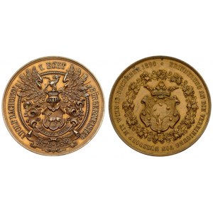 Austria Medal 1890 To the union of Nussdorf with Vienna. BACHOFEN v.ECHT Adolf (1830-1922)...