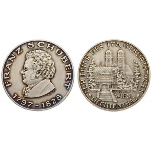 Austria Medal Franz Schubert (1972). Franz Schubert medal 1797...