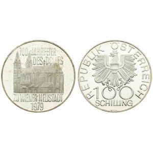 Austria 100 Schilling 1979 700th Anniversary - Cathedral of Wiener Neustadt. Averse...