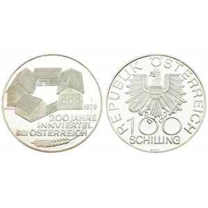 Austria 100 Schilling 1979 200th Anniversary - Inn District. Averse...