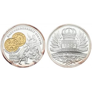 Austria Medal 1000 years of coins in Austria (2002)   Babenbergzeit 976-1246 Kremser Pfennig ...