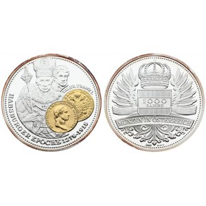 Austria Medal 1000 years of coins in Austria (2002)  Habsburg Era 1278-1918 Taler Franz I . Silver...