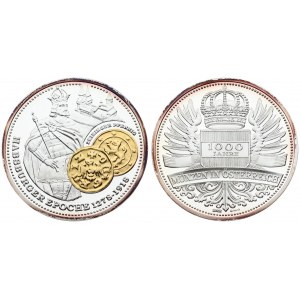 Austria Medal 1000 years of coins in Austria (2002)  Habsburg Era 1278-1918 Zeiringer Pfennig ...
