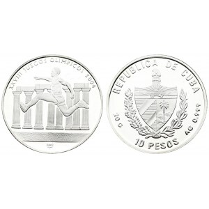 Cuba 10 Pesos 2004 XXVIII Summer Olympics. Averse: Coat of Arms of Cuba. Reverse...