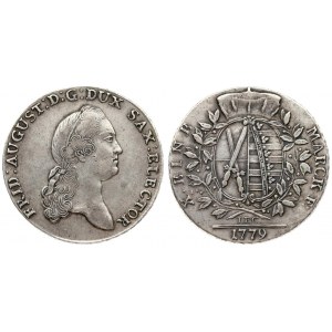 Germany SAXONY 1 Thaler 1779 IEC Friedrich August III(1763-1827). Averse: Head right. Averse Legend...