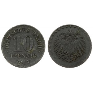 Germany Empire 10 Pfennig 1917 Wilhelm II(1888-1918). Averse: Denomination; date below. Reverse...