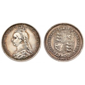 Great Britain 6 Pence 1887 Victoria(1837-1901). Averse: Bust left wearing small crown and veil...