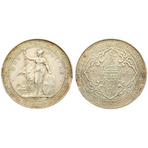 Great Britain 1 Dollar 1897B Victoria (1837-1901). Averse: Britannia standing. Reverse...