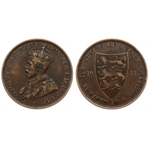 Great Britain Jersey 1/12 Shilling 1911 George V(1910-1936). Averse: Crowned bust left. Reverse...