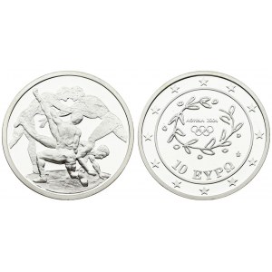 Greece 10 Euro 2004 Wrestling. Averse...