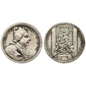 Vatican Medal (1758) Benedictus XIV (1740-1758). Prospero Lambertini. Medal A. III. D ...