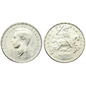 Luxembourg 50 Francs 1946 600th Anniversary of the death of John the Blind at the battle of Crécy...