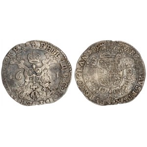 Spanish Netherlands Flanders 1/4 Patagon 1631 Philip IV(1621-1665). Averse: St. Andrew...