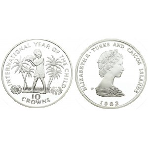 Turks and Caicos Islands 10 Crowns 1982 International Year of the Child. Elizabeth II (1952- )...