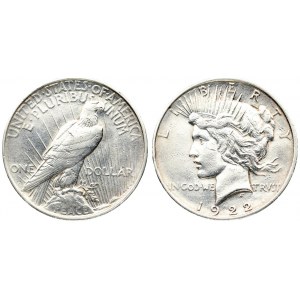 USA 1 Dollar 1922 D  Peace Dollar  Denver. Averse.: LIBERTY // 1922...