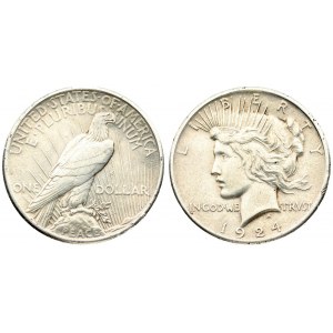 USA 1 Dollar 1924  Peace Dollar  Philadelphia. Averse.: LIBERTY // 1922...