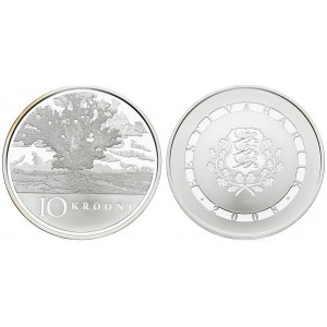 Estonia 10 Krooni 2008 90th Anniversary of Independence. Averse: National arms. Averse Legend...