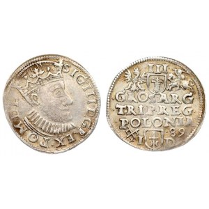 Poland 3 Groszy 1589 Sigismund III Vasa (1587-1632). Crown coins. Poznan...