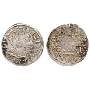 Poland 3 Groszy 1593 Sigismund III Vasa (1587-1632). Crown coins. Poznan...