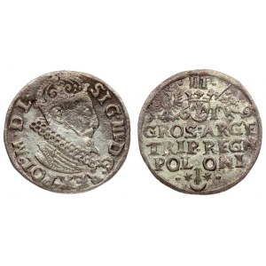 Poland 3 Groszy 1619 Krakow. Sigismund III Vasa(1587-1632). Bust with a king...