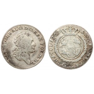 Poland 4 Groszy 1767 FS Warsaw. Stanislaus Augustus(1764-1795). Averse: Crowned bust right. Reverse...