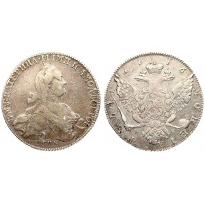 Russia 1 Rouble 1776 СПБ ЯЧ St.Petersburg. Catherine II (1762-1796). Averse: Crowned bust right...