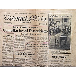 DZIENNIK POLSKI i DZIENNIK ŻOŁNIERZA. Wydanie C. Londyn, 15 lipca 1957. Rok 18. nr 167. Format 33/46 cm. s. 4