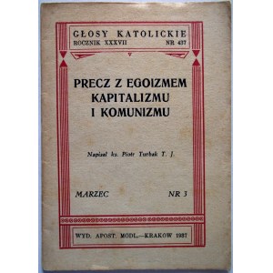 GŁOSY KATOLICKIE. Kraków, marzec 1937. nr 3. Rocznik XXXVII. Nr 437. s. 32. [Zawiera]. Ks. Piotr Turbak