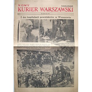 NOWY KURIER WARSZAWSKI. Wydanie Specjalne. W-wa, 28 października 1944. Rok VI. Format 31/46 cm. s. 4