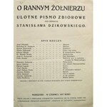 O RANNYM ŻOŁNIERZU. Ulotne Pismo Zbiorowe pod redakcją Stanisława Dzikowskiego. W-wa, w czerwcu 1917 roku