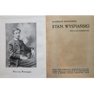 BRZOZOWSKI STANISŁAW. Stanisław Wyspiański. (Wydanie pośmiertne). Stanisławów [1912]. Nakł
